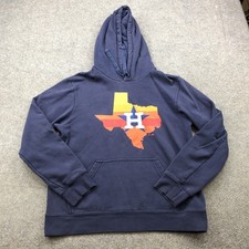Houston Astros Hoodie Mens Medium Navy Blue Texas MLB Baseball Fanatics Pullover