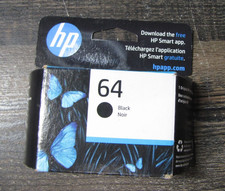Genuine HP 64 bLACK Ink Cartridge N9J91AN   OEM   Sealed   Expired 03/2024
