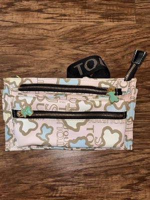 TOUS Bear Waist Bag / Shoulder Strap ? Multicolored Gold Zipper