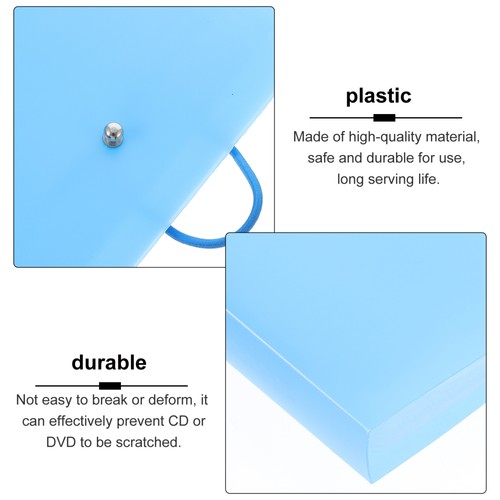 5 Pcs Portable Hard Plastic Cd Case Dvd Organizer Book Storage Binder - Afbeelding 12 van 12