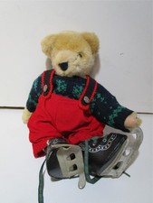 Vintage soft Muffy Vanderbear jointed bear in skating outfit 12" bear