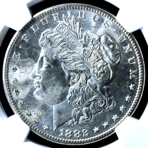 1882-S Morgan Silver Dollar NGC MS65 GEM BU Blast White Frosty Luster $1