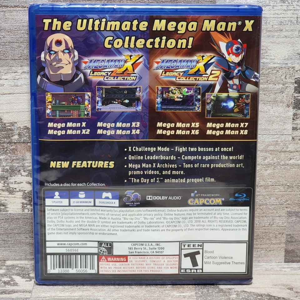 Mega Man X: Legacy Collection 1 + 2 PS4 Brand New Game (2018 Platform) Sealed - Image 2 of 4