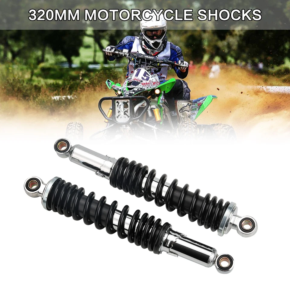 12.5'' Rear Shock Absorbers For Suzuki GS125 GS150 Yamaha RD350 Harley Sportster Foto 2 de 4