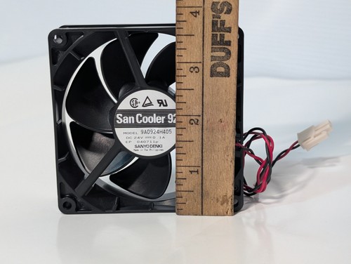Sanyo Denki 9A0924H405 San Cooler 92 Ventola di Raffreddamento Assiale Industriale, 24VDC, 1A - Foto 7 di 9