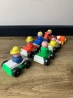 Vintage Fisher Price Family Auto Racing Cars And Scooters With People