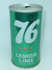 Empty Top Opened 12oz 76 Lemon Lime Soda S.S. Pull Tab