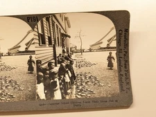 Keystone Stereoview Photo Japanese School Children Shoes