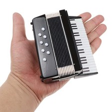 Miniature Accordion with Case Mini Musical Instrument Accordion Replica Colle...