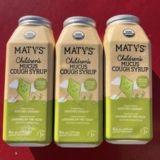 3-Maty's Organic Children's Mucus Cough Syrup Made with Organic Honey Exp 01/26 