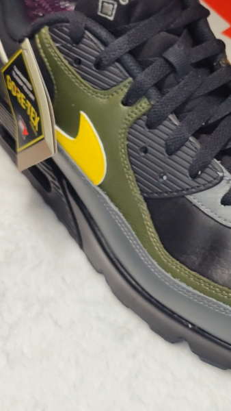 Nike US 14 Hombre Negro Amarillo Gris Verde Raro Retro Air Max 90 GTX DJ9779 001 Nuevo 2