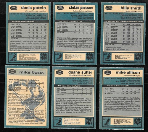1981-82 OPC 81-82 O PEE CHEE NHL HOCKEY CARD 133-264 SEE LIST - Picture 181 of 267