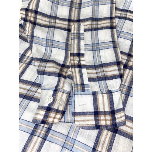 Brooks Brothers Shirt Mens XXL All Irish Linen Plaid Button Down Casual Preppy - Picture 4 of 11