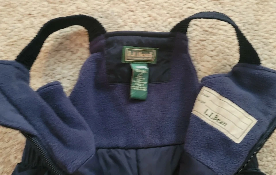 LL Bean Snow Baberos Niño Pequeño 2T Azul Marino Aislado Mono de Esquí Pantalones OFDF1 6600 Foto 3 de 4