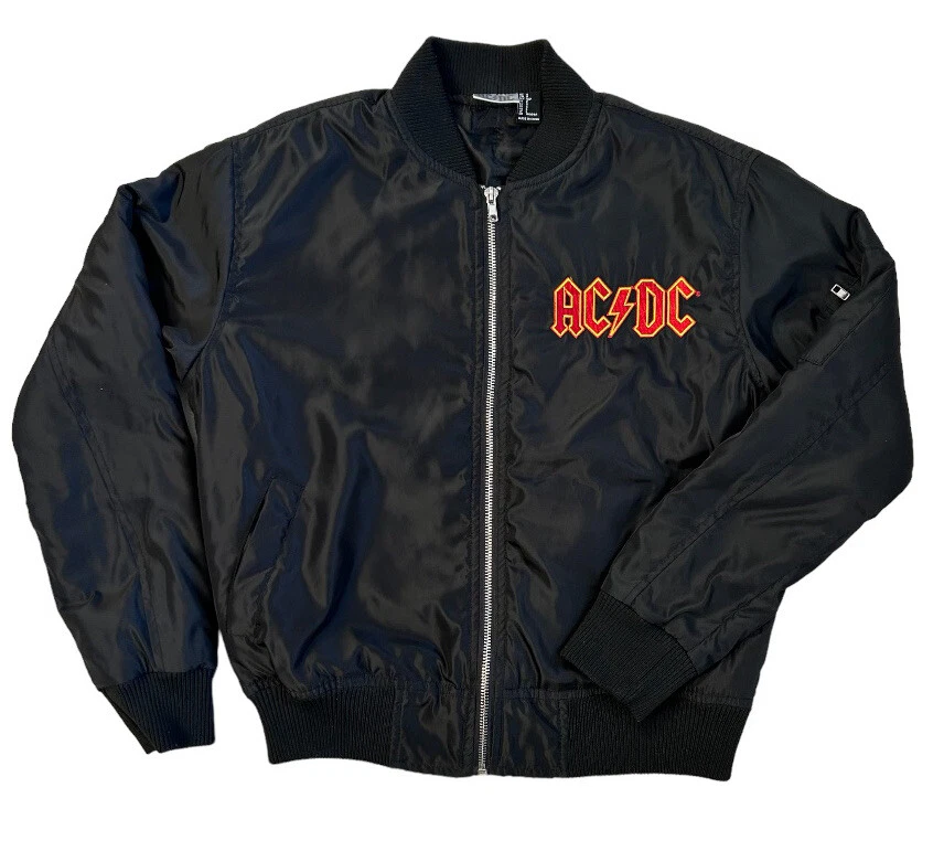 AC DC Women’s Jacket Small Black Nylon Big Back Graphic Replica 1981 World Tour - Image 3 of 4