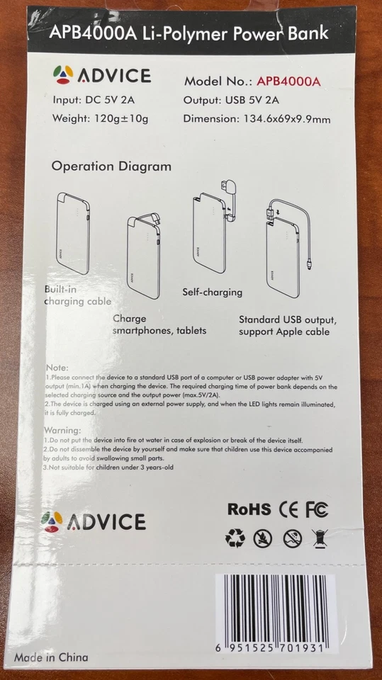 4000mAh Power Bank Battery Extra Juice For Phone Or Tablet - Image 2 of 4