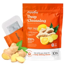 Nuubu® Ginger Premium Detox Foot Pads | Deep Cleansing Foot Patches | 10 patches