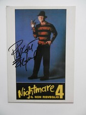 Robert Englund "Nightmare 4" autograph signed 10x15 cm postcard