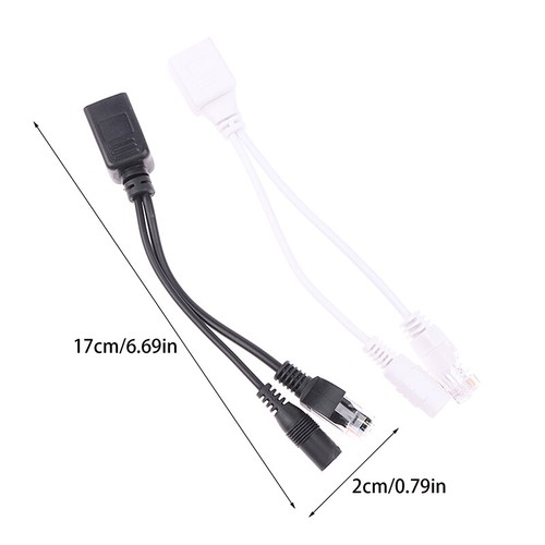 POE Cable Power Power Over Ethernet Adapter Cable PoE Splitter RJ45 Injecteur _w - Photo 3/16