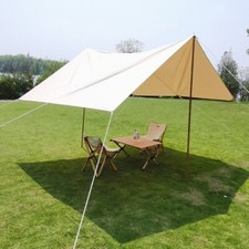 Canvas Sun Canopy Shelter Rectangular Entrance Awning For Camping Bell Tent