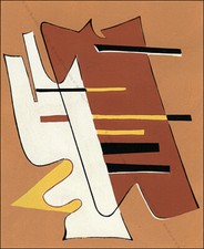 MAGNELLI Alberto. Composition Abstraite XXI. Pochoir 1952.