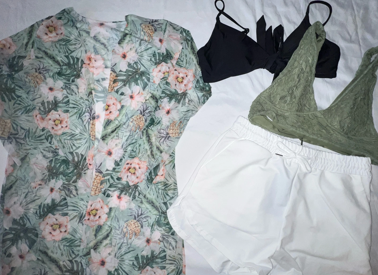  12pc clothing bundle bikini tops cover up tank tops shorts
