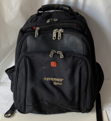 Wenger Swiss Gear padded Laptop Notebook Tablet Backpack Black 17'' SYNTHES Spine