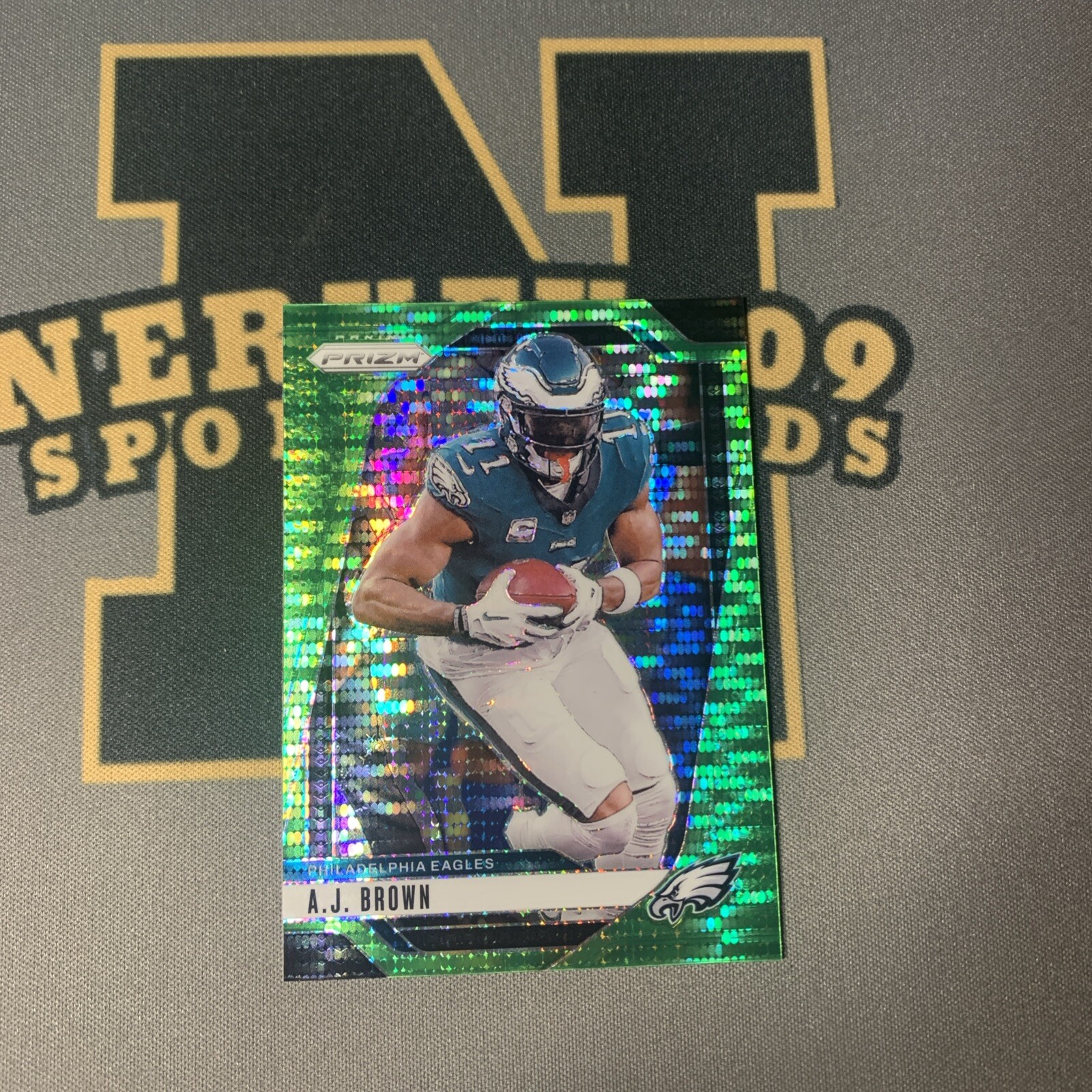2024 Panini Prizm #233 A.J. Brown Neon Green Pulsar Prizm 