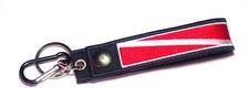 SCUBA DIVING DIVER FLAG KEYCHAIN EMBROIDERED TAG KEY RING HOLDER