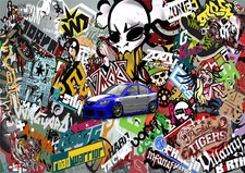3 A4 Sticker Bomb Sheets Jdm Euro Drift Stickerbomb Car Van Tablet 14 3 A4 Sticker Bomb Sheets Jdm Euro Drift Stickerbomb Car Van Tablet 14