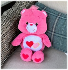 14" Care Bears Pink Love A Lot Bear with Hearts Tummy Graphic No Tags