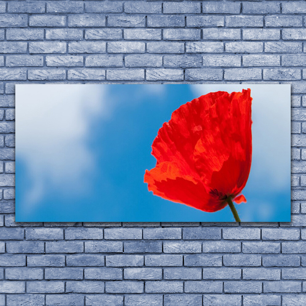 Tableau Plexiglas® floral tulipe 140x70 cm anti-reflet et durable