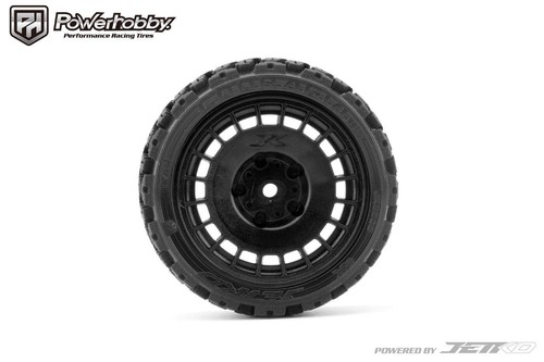 Powerhobby 1/10 Couragia Mounted Tires Radial Wheels (4) FOR Traxxas Rally Car - Picture 3 of 4