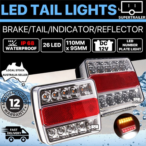 2X Submersible/Waterproof 26 LED Stop Tail Lights Kit Boat Truck Trailer lights eBay