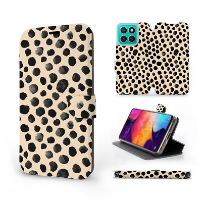 Mobiwear Hülle für Huawei Honor X8c | Book Only Beige Flip Case Cover