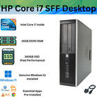 Neuester Windows11 Fast Core i7 Desktop PC HP SFF 16GB RAM 500GB HDD Garantie