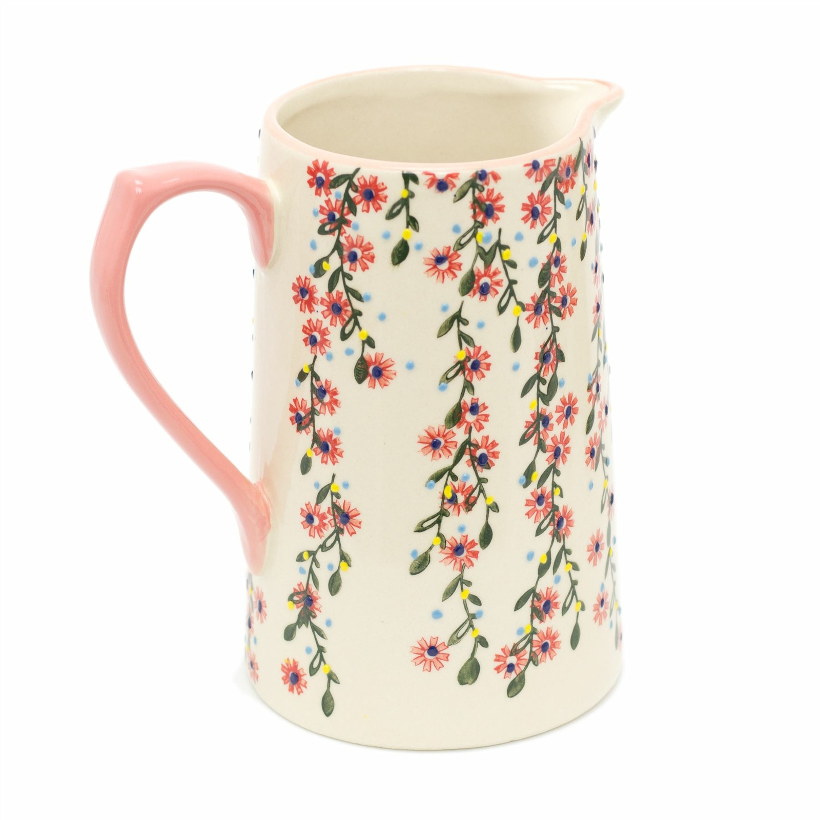 Floral Blossom Ceramic Serving Jug Water Pitcher Milk Jug Flower
