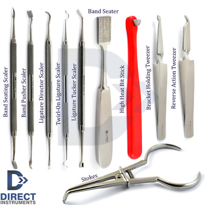 Lot De 10 Pousse-bandes Dentelés En Acier Inoxydable – Instrument Orthodontique/dentaire – Medentra