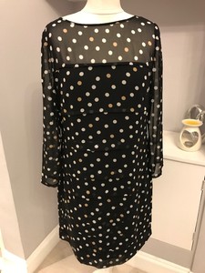 spotty shift dress