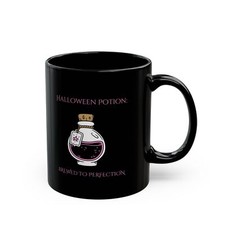 Halloween Potion: Brewed to Perfection 11oz Black Mug| Halloween | Gift 