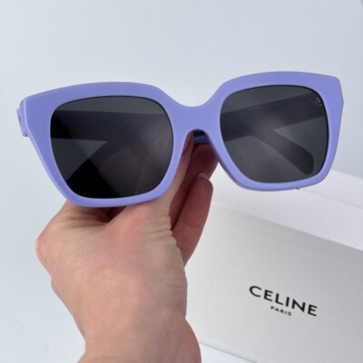 Celine MONOCHROMS Women Sunglasses Shiny Lilac Smoke Grey Geometric CL40198F 78A Celine Women Sunglasses Shiny Lilac Smoke Grey Geometric  main image 3