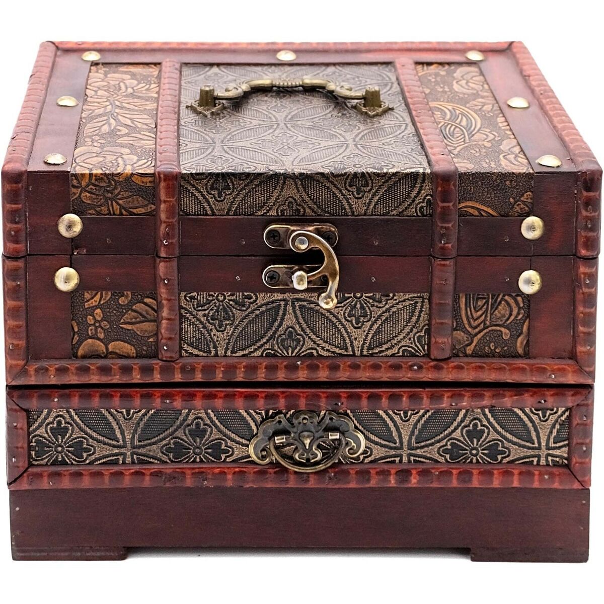 A Faux Grain Pine & Hand Wrought Metal Trunk Marked 1778 A Faux Grain Pine & Hand Wrought Metal Trunk Marked 1778
