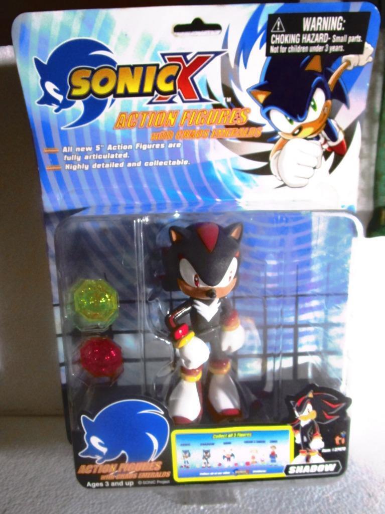 Sonic X - Shadow the Hedgehog - Sonic X Action Figures with Chaos Emeralds  (Toy Island)