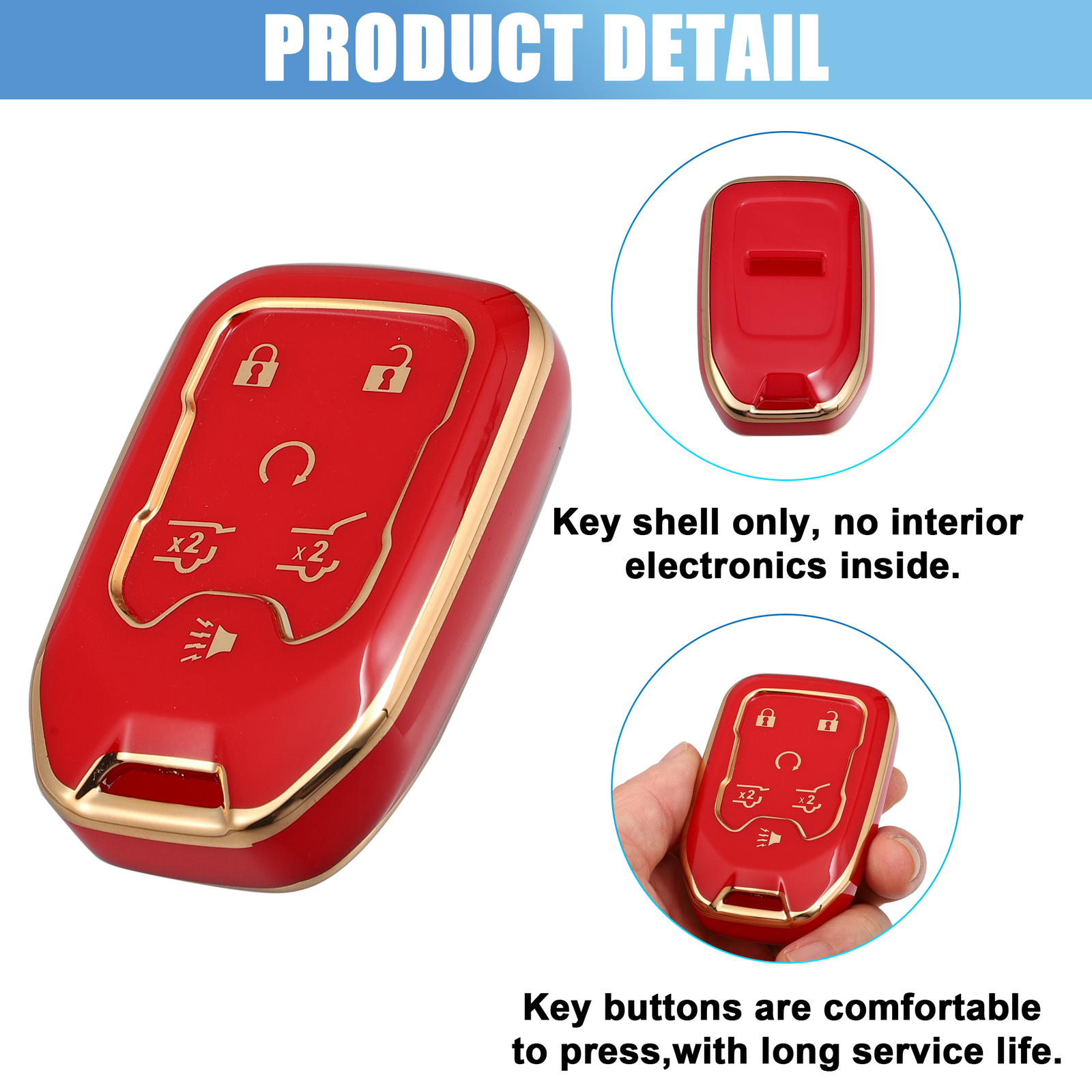 Car Smart Key Fob Case Cover For Chevrolet Silverado 3500 HD 2015 2021 car-smart-key-fob-case-cover-for-chevrolet-silverado-3500-hd-2015-2021