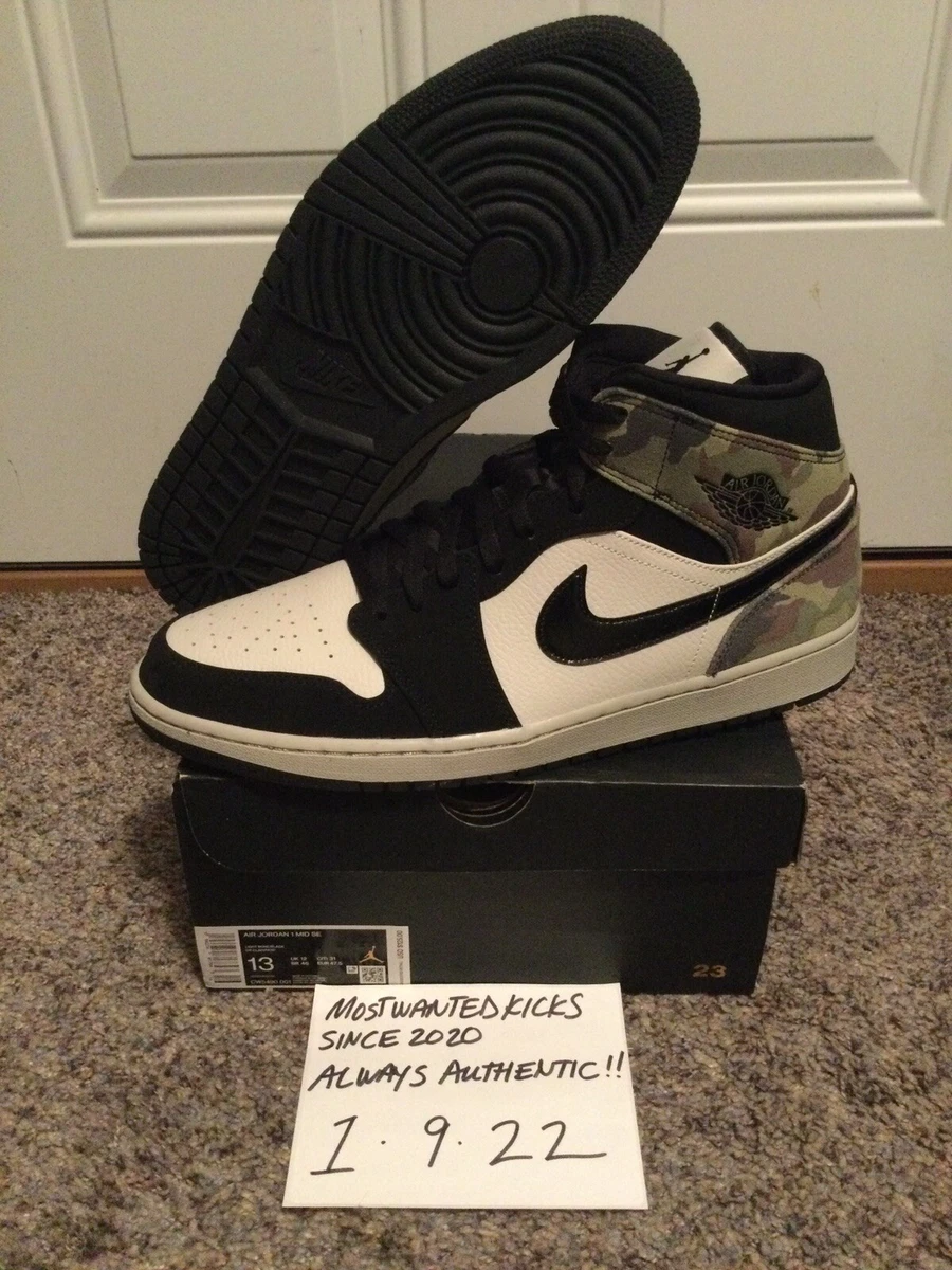 Nike air jordan 1 retro mid green camo cheap