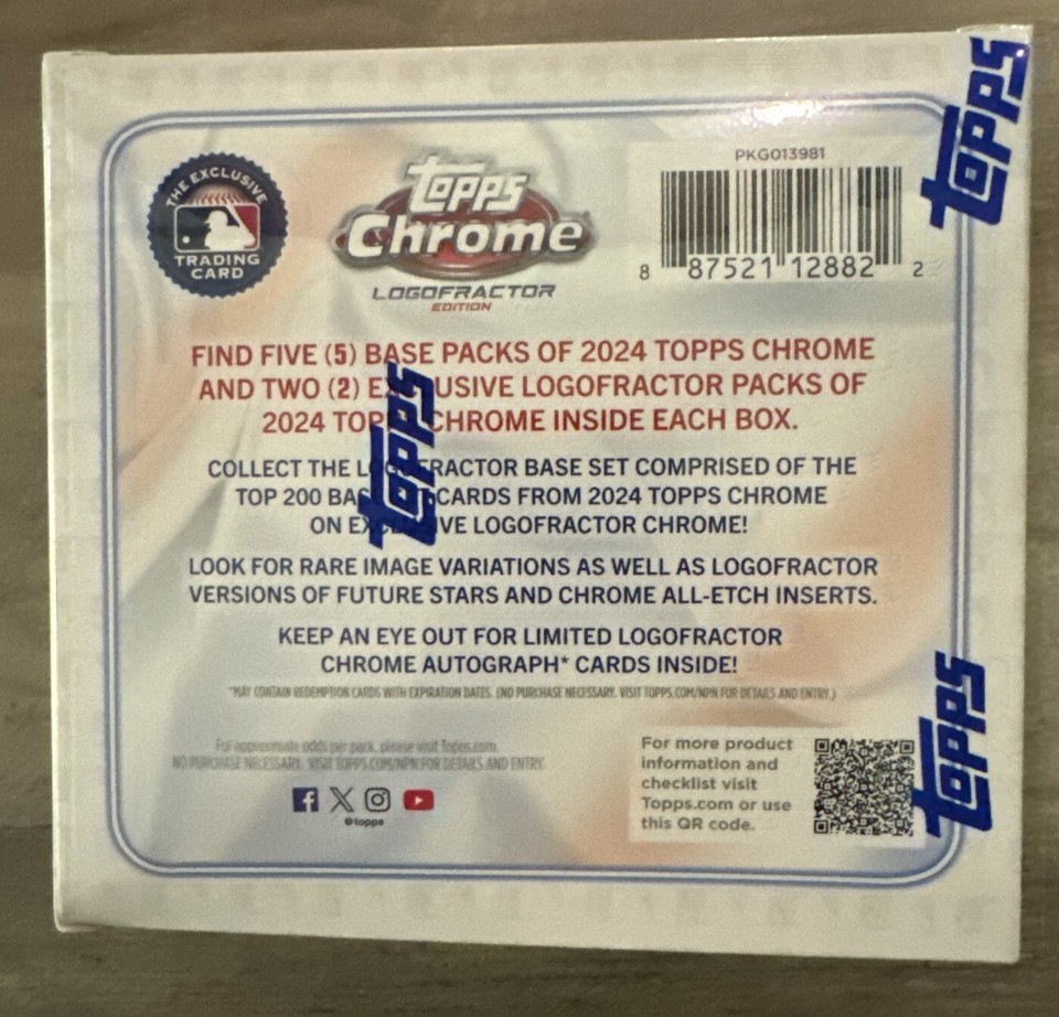 2025 MLB Topps Chrome Logofractor Factory Sealed Hobby Box eBay