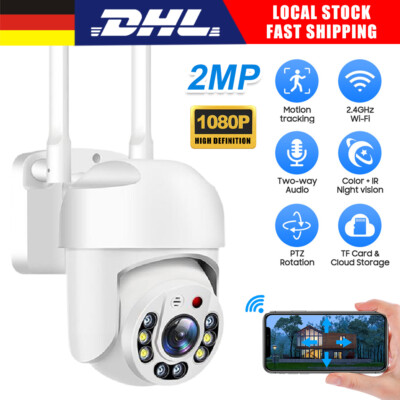 2PACK WIFI IP KAMERA Outdoor AUßEN ÜBERWACHUNGSKAMERA CCTV FUNK WLAN NETZWERK