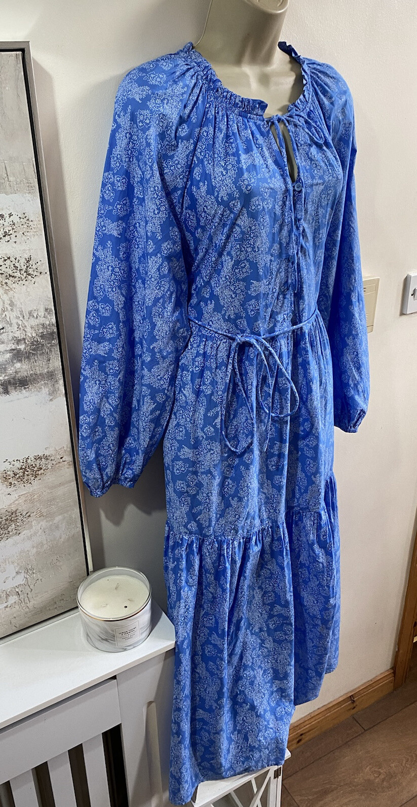 Beautiful M&S Size 10 Cotton Floral Maxi Dress eBay