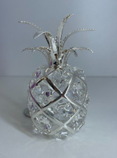 Silver Plated Spectra Swarovski Crystal Pineapple Ornament Crystal Temptations