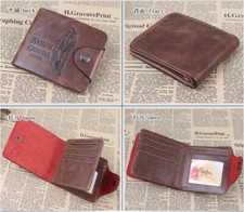 Men's Leather Bifold Wallet Cash Credit Card Holder Purse Front Pocket Slim